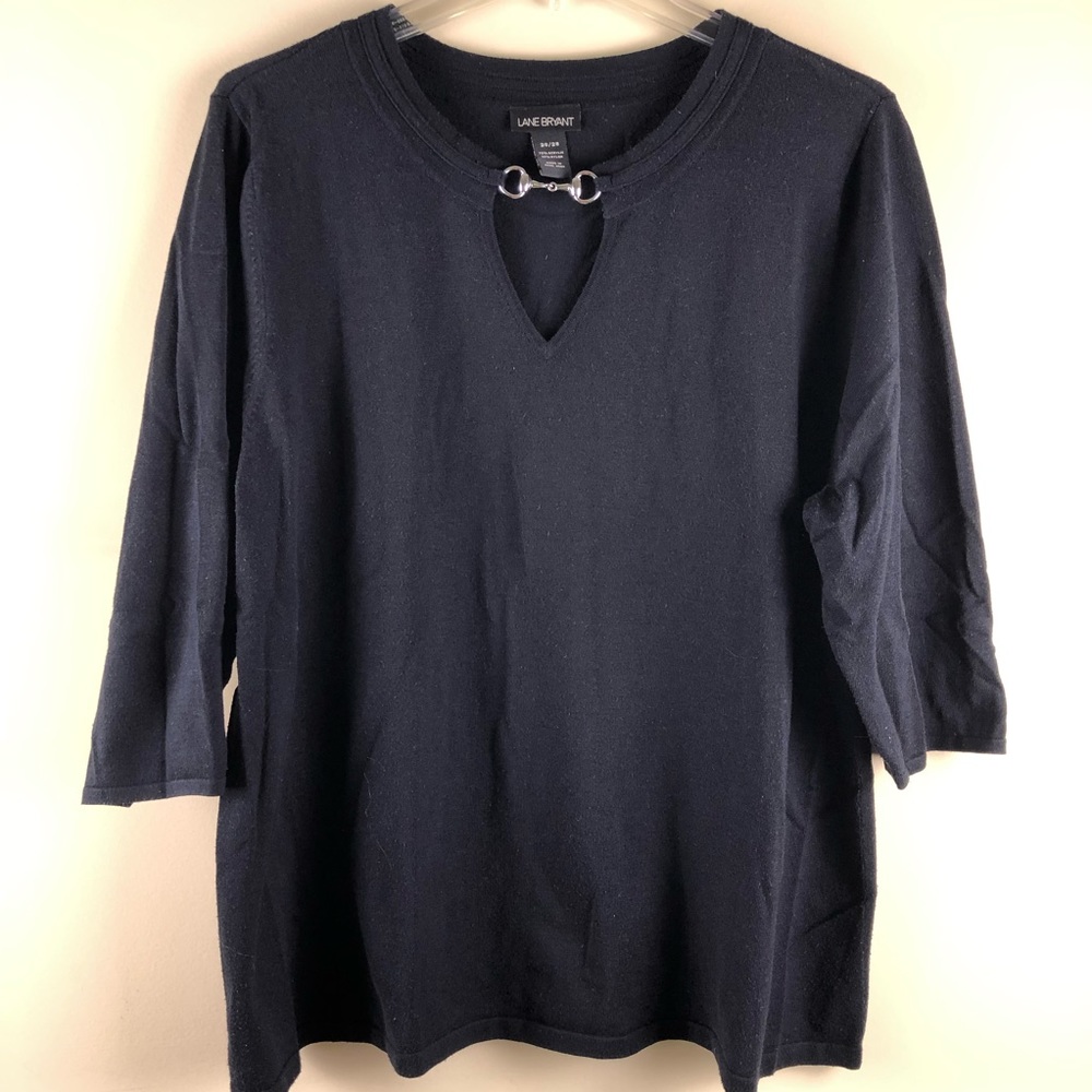 LANE BRYANT Black Pullover Sweater Size 26/28
